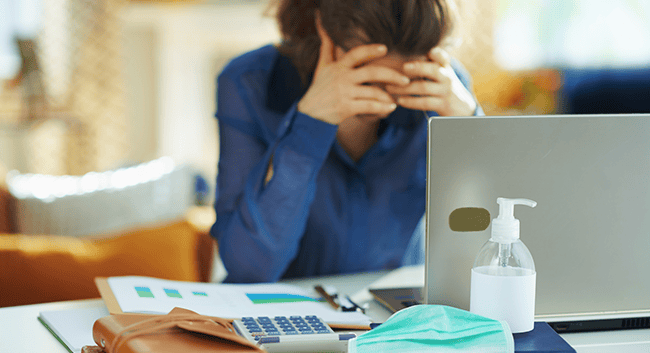 Kvinnlig företagare under pandemin