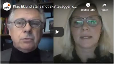 Klas Eklund ställs mot skatteväggen om rapporten Vårt framtida skattesystem