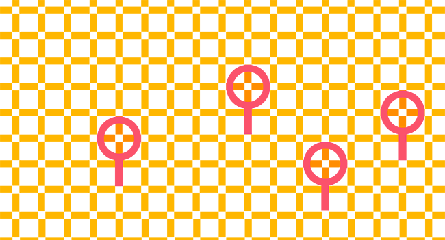 Dekorativ illustration med förstoringsglas