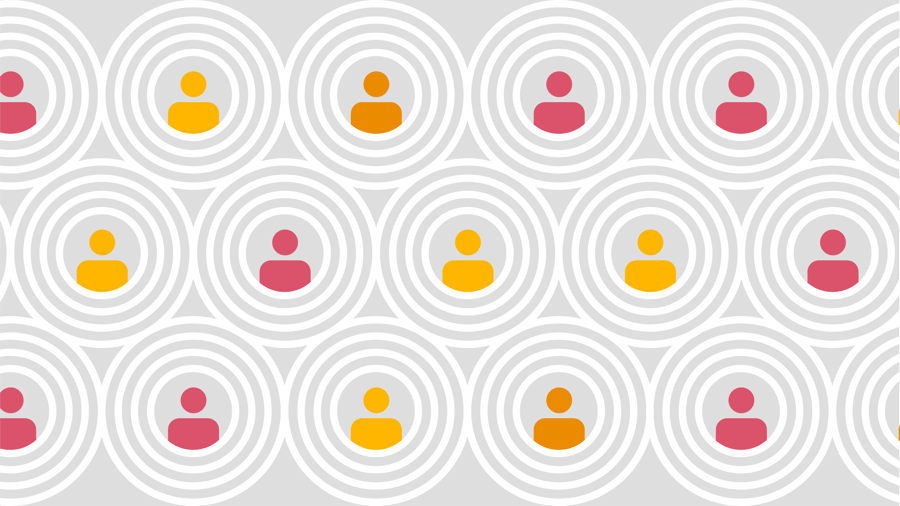 Mönster människor i cirklar