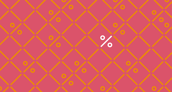 Rosa mönster procenttecken