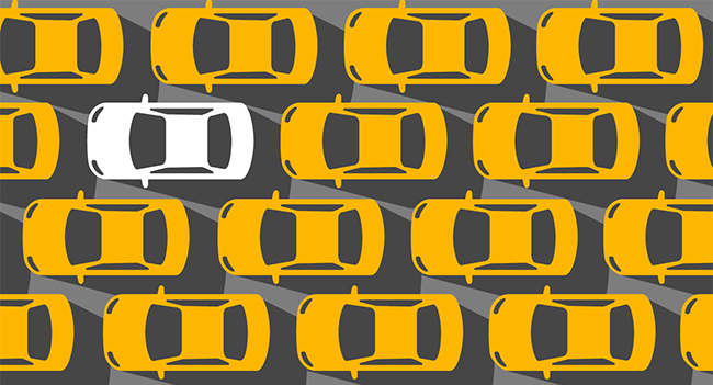 Illustration föreställande bilar