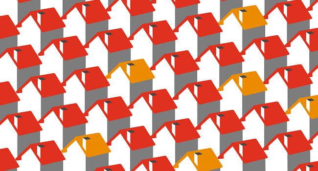 Dekorativ illustration bostäder