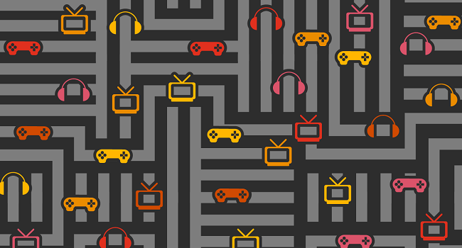 Mönster spelkonsoller och elektronik