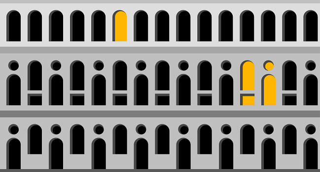 Mönster byggnad med fönster