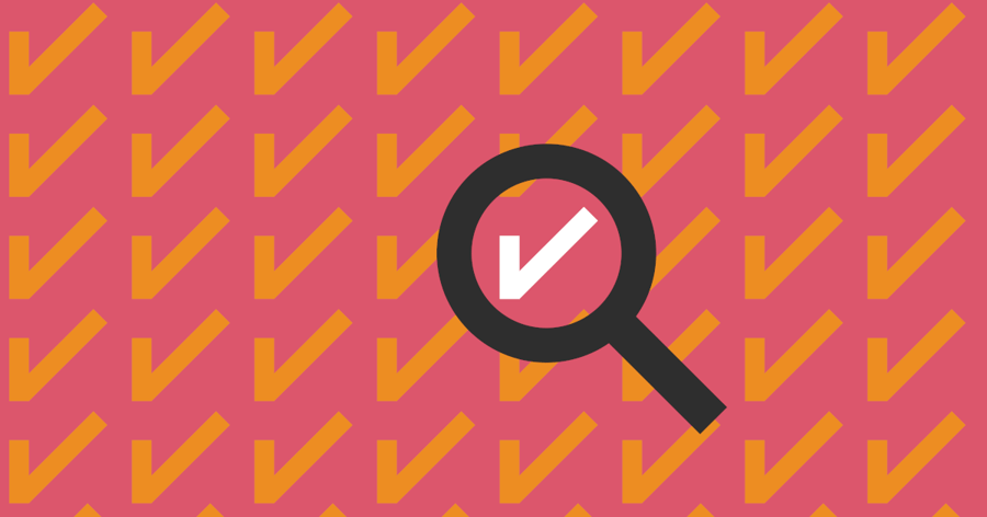 Illustration of check-marks and a magnifying glass