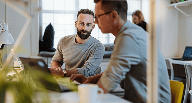 Män på arbetsplats