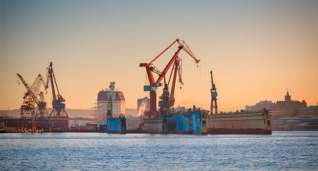 Lastkranar Göteborgs hamn