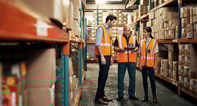 Medarbetare på lager