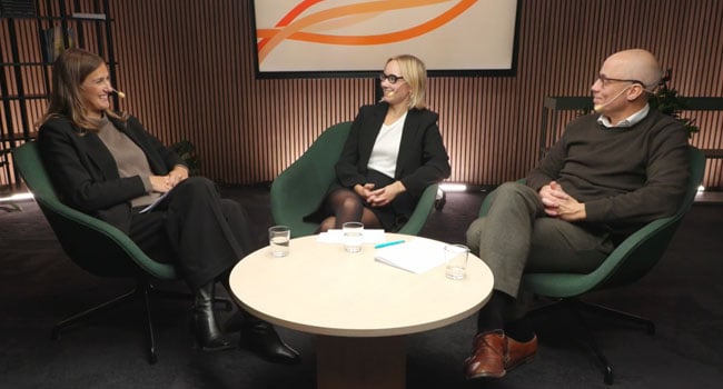 Ida Lejerdal, Kristina Erlandsson och Oscar Warglo från PwC