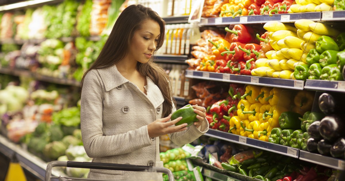 Woman in grocery store