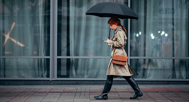 Woman with an umbrella